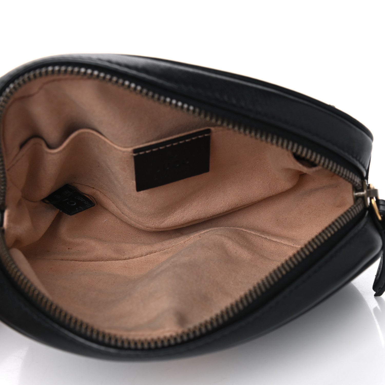 Gucci Calfskin Matelasse GG Marmont Belt Bag 75 30 Black 11 of 11