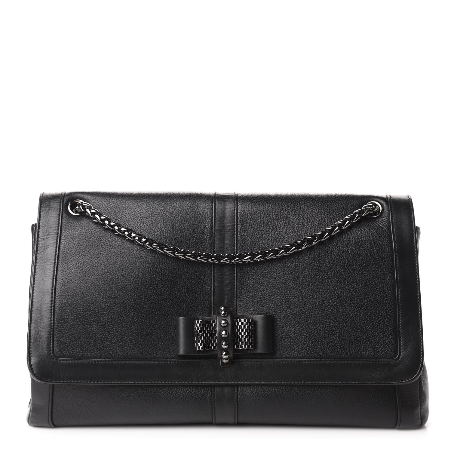 Christian Louboutin Calfskin Large Sweet Charity Shoulder Bag Black 1 of 8