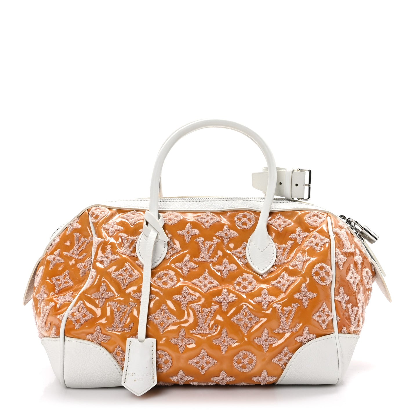 LOUIS VUITTON Monogram Bouclettes Speedy Round Rose