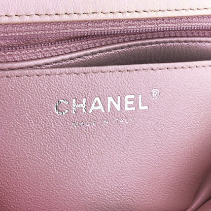 Chanel Iridescent Calfskin Quilted Mini Rectangular Flap Pink 7 of 13