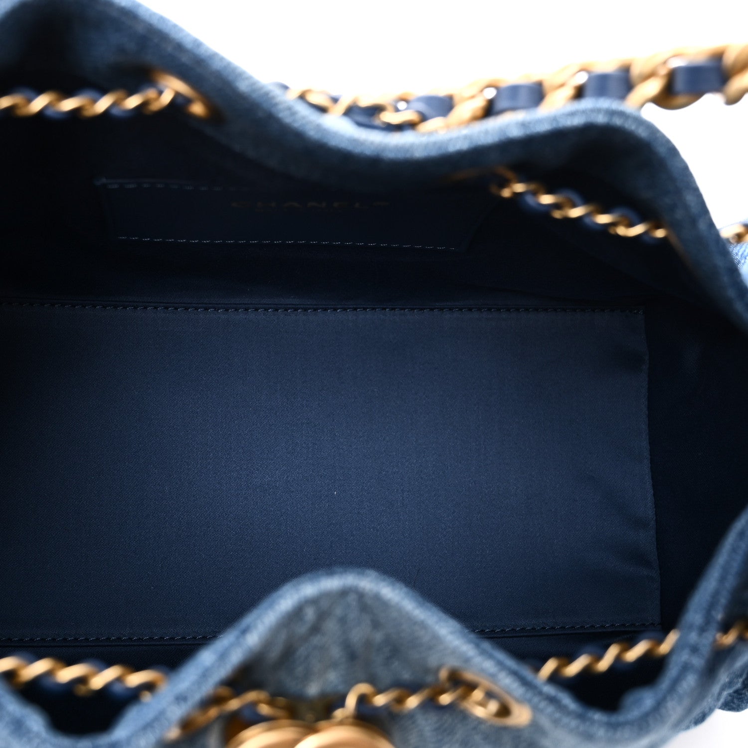 Chanel Washed Denim Quilted Small Chanel 25 Handbag Blue 5 of 11