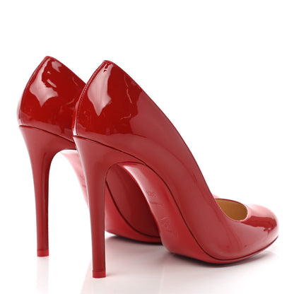 Christian Louboutin Patent Dorissima 100 Pumps 38.5 Carmine 4 of 7