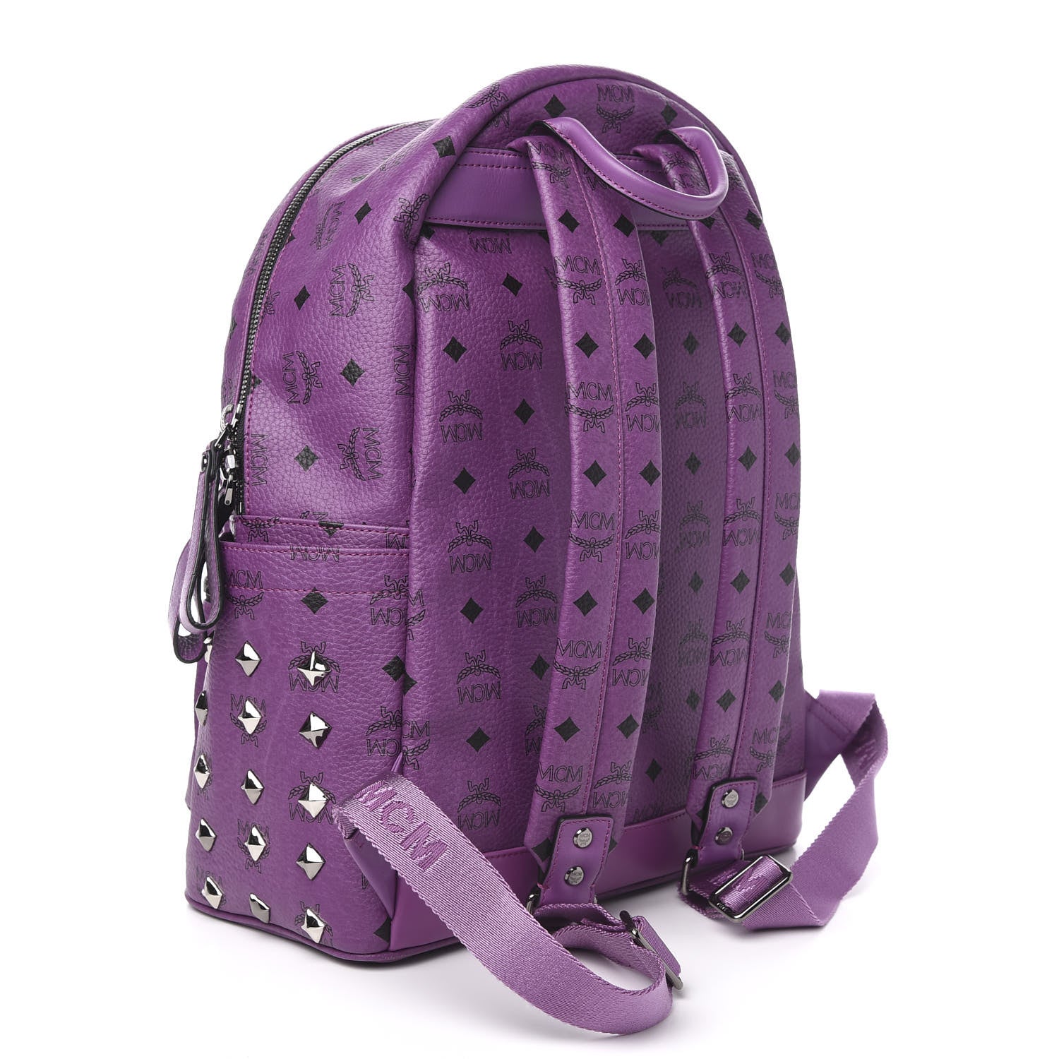 MCM Visetos Studded Medium Stark Backpack Purple 2 of 8