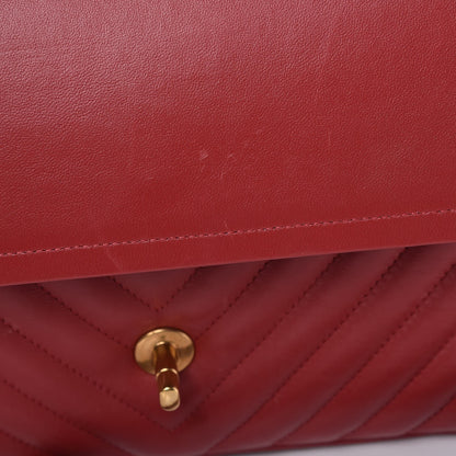 Chanel Lambskin Chevron Quilted Jumbo Double Flap Dark Red 15 of 15