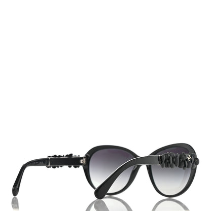 Chanel Acetate Lambskin Camellia CC Sunglasses 5316-Q Black 4 of 9