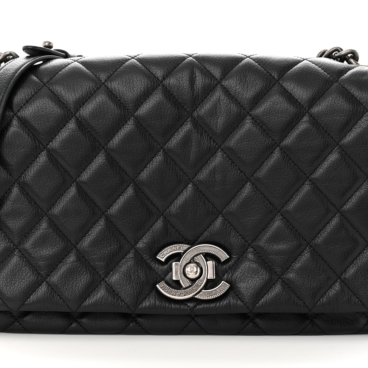 Chanel Goatskin Quilted Large City Rock Flap Black 8 of 12