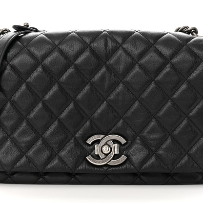Chanel Goatskin Quilted Large City Rock Flap Black 8 of 12