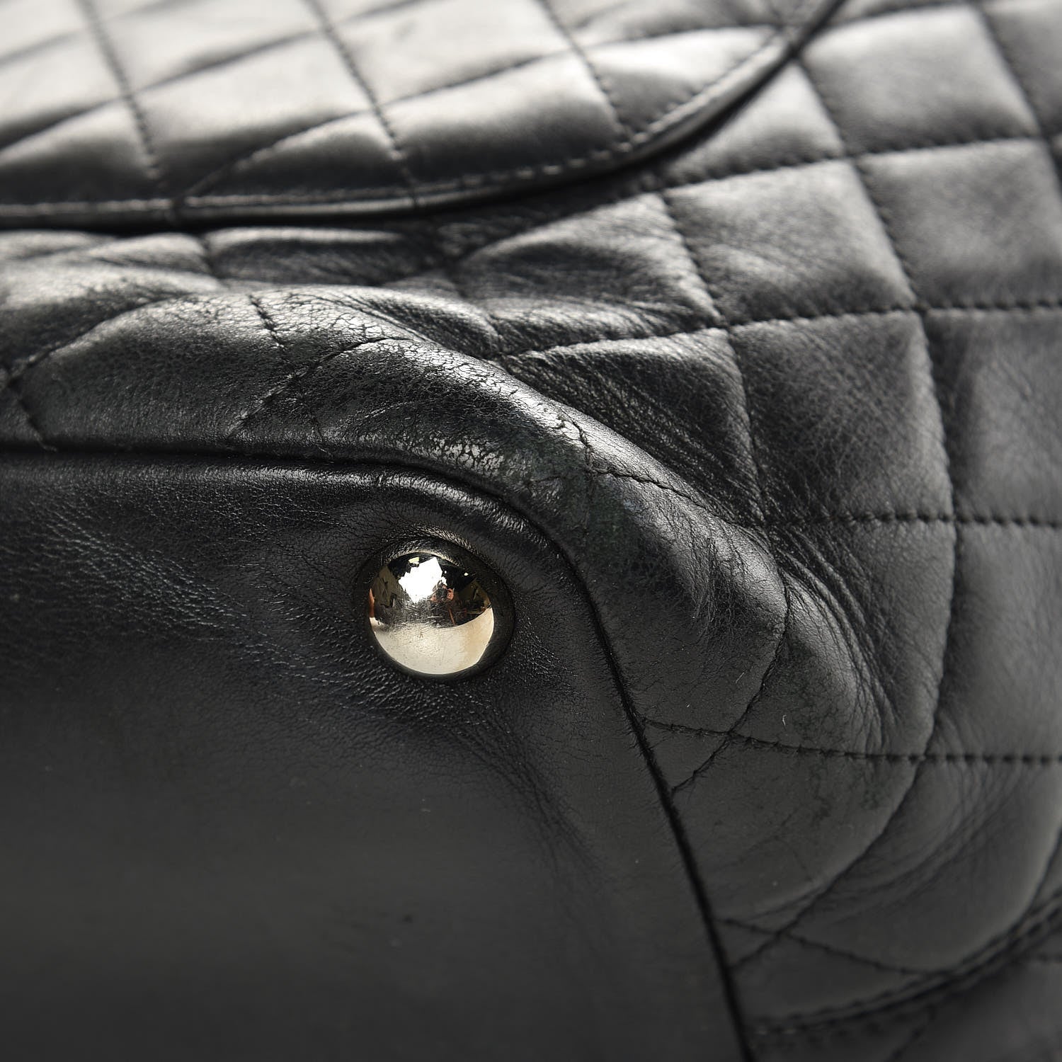 Chanel Calfskin Quilted Large Cambon Tote Black White 18 of 21