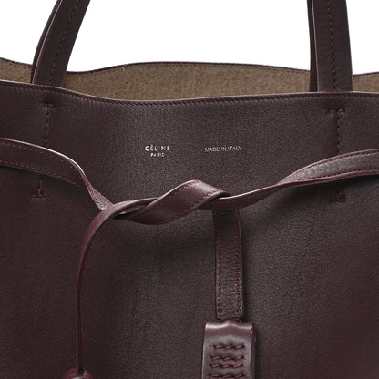 Celine Soft Calfskin Medium Belt Cabas Phantom Burgundy 7 of 10