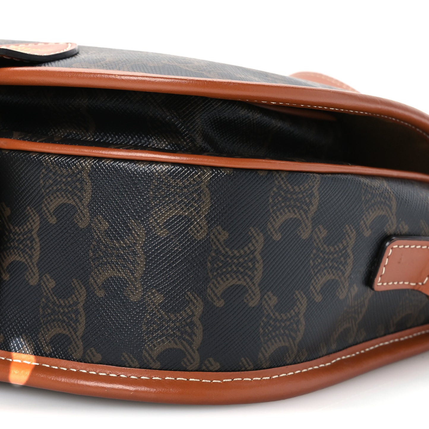 Triomphe Canvas Medium Folco Bag Tan