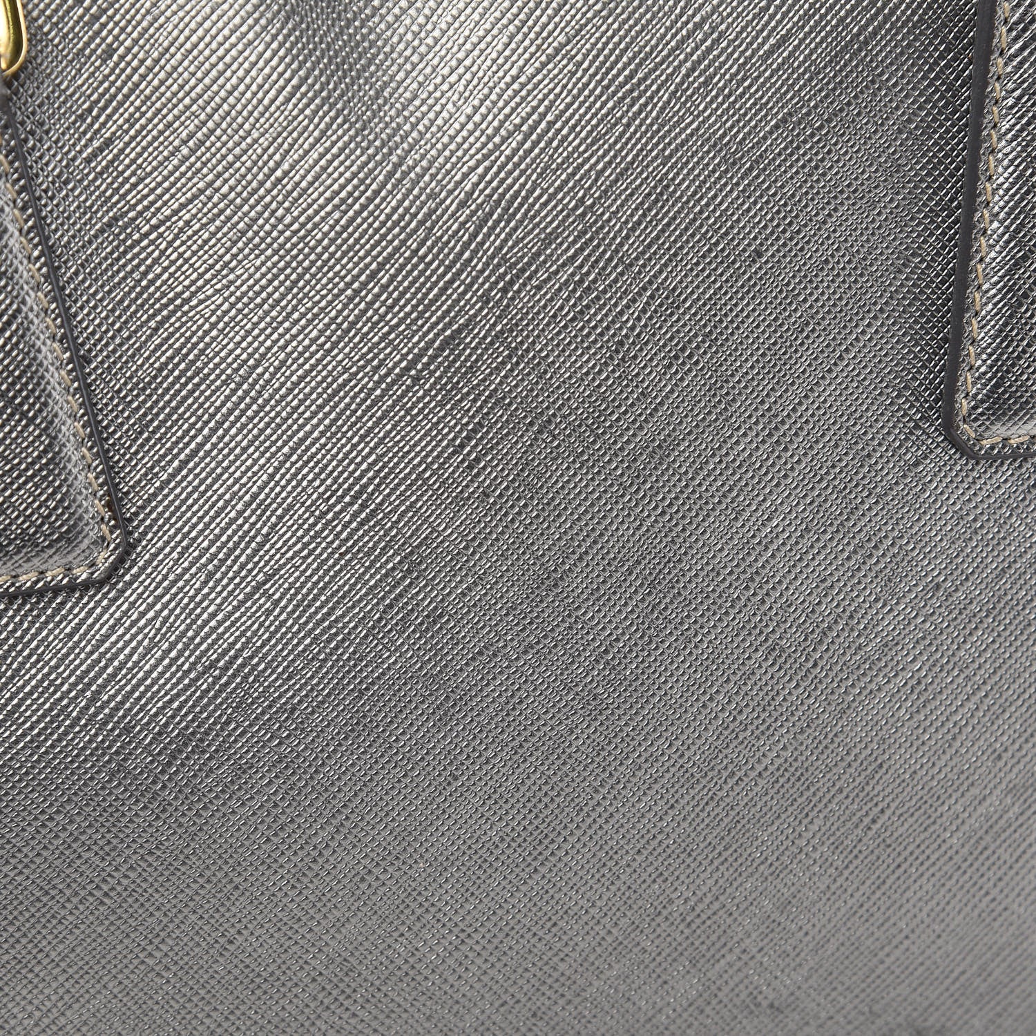 Prada Metallic Saffiano Lux Bowler Silver 23 of 23