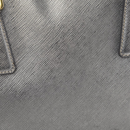 Prada Metallic Saffiano Lux Bowler Silver 23 of 23