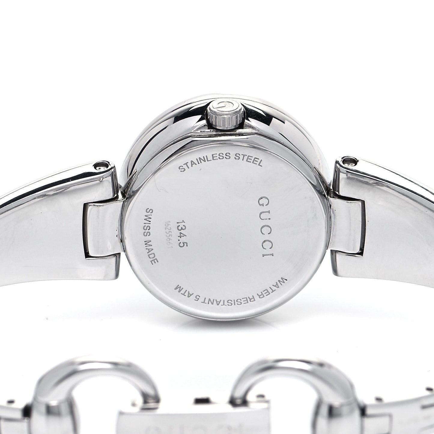 Stainless Steel Diamond 27mm Guccissima Quartz Watch Black