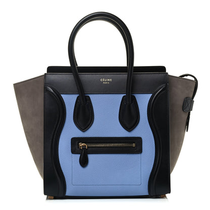 Celine Baby Grained Calfskin Nubuck Micro Tri-Color Luggage Porcelain 1 of 5