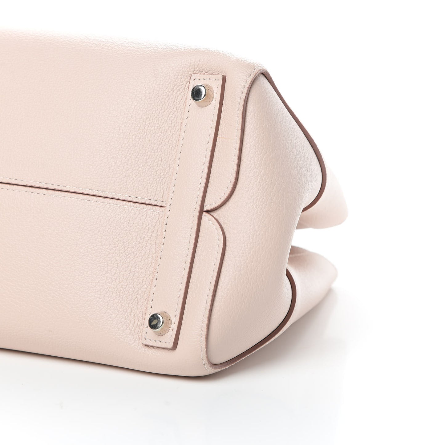 Supple Grained Calfskin Medium Open Bar Tote Rose Poudre