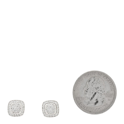 David Yurman Sterling Silver Diamond 5mm Pave Albion Earrings 2 of 4