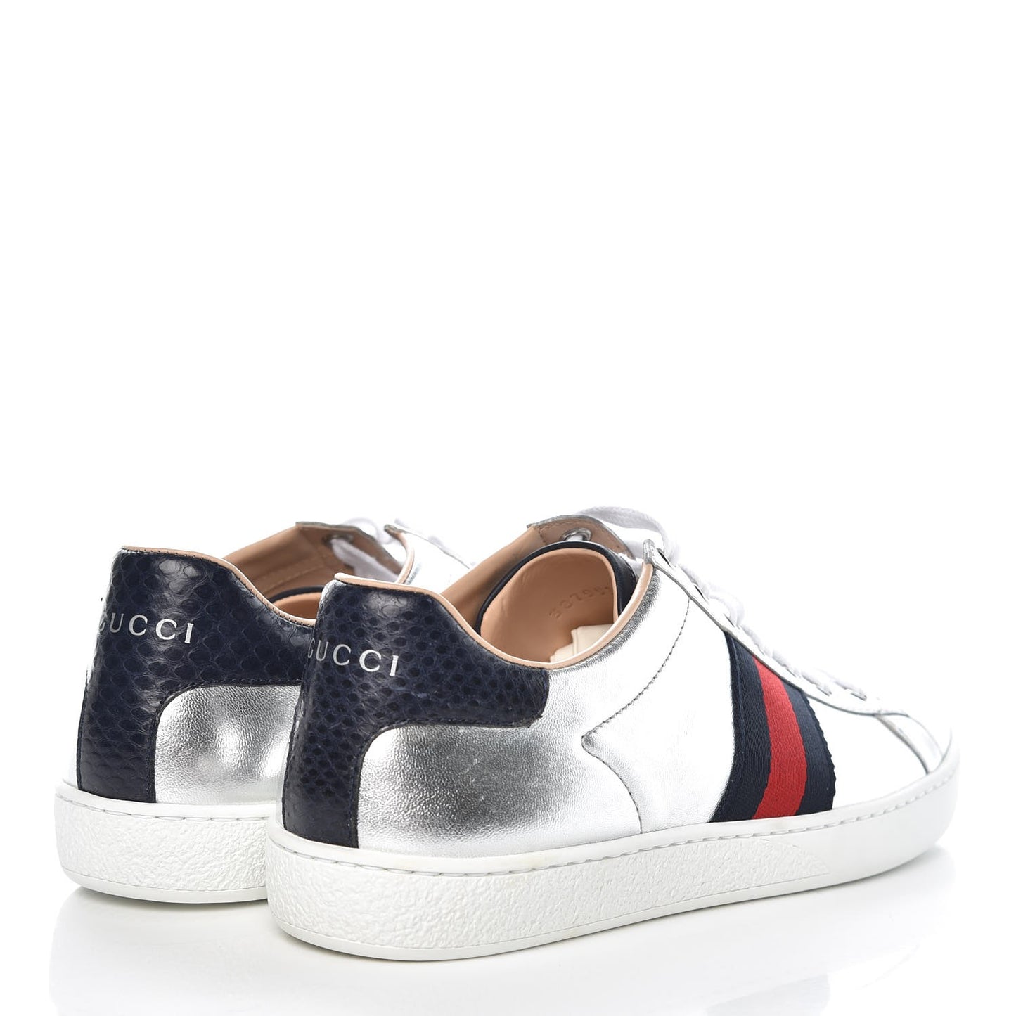 Ayers Calfskin Womens New Ace Sneaker 37.5 Silver