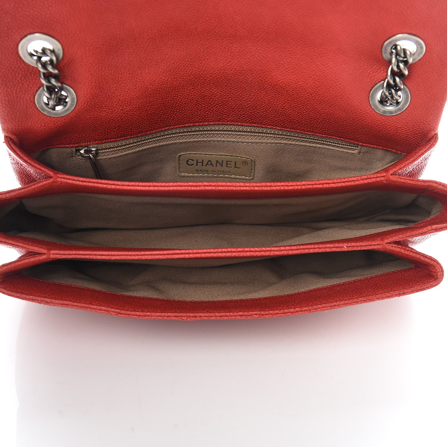 Chanel Caviar Quilted Medium Simply CC Flap Red 5 of 11