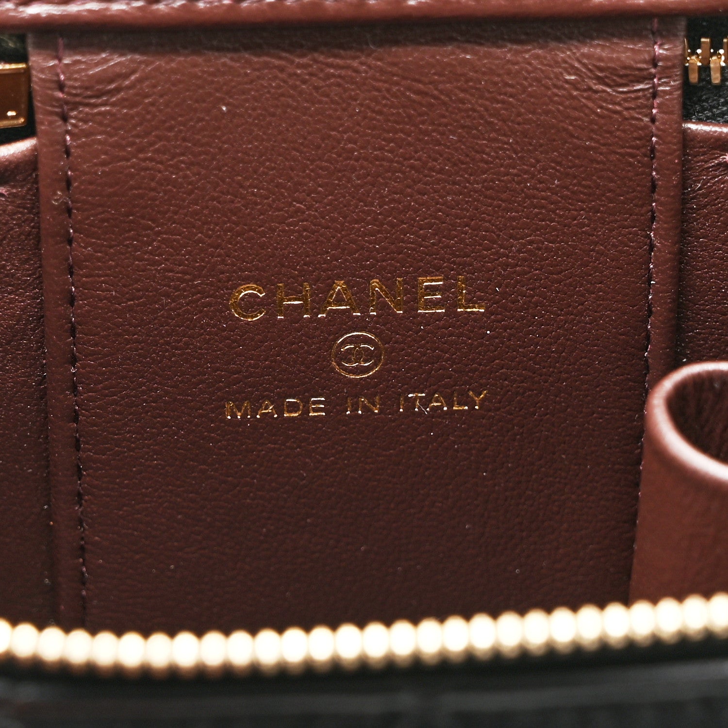 Chanel Lambskin Quilted Mini Vanity Case With Chain Black 6 of 10