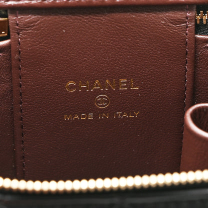 Chanel Lambskin Quilted Mini Vanity Case With Chain Black 6 of 10