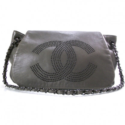 Chanel Lambskin Studded Flap Gray 1 of 13