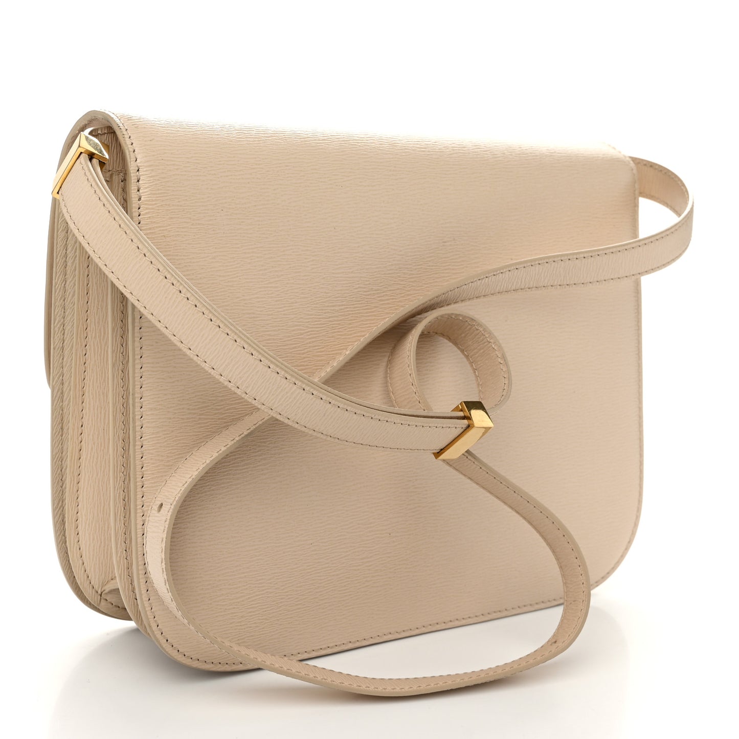 Liege Calfskin Medium Classic Box Flap Bag Powder