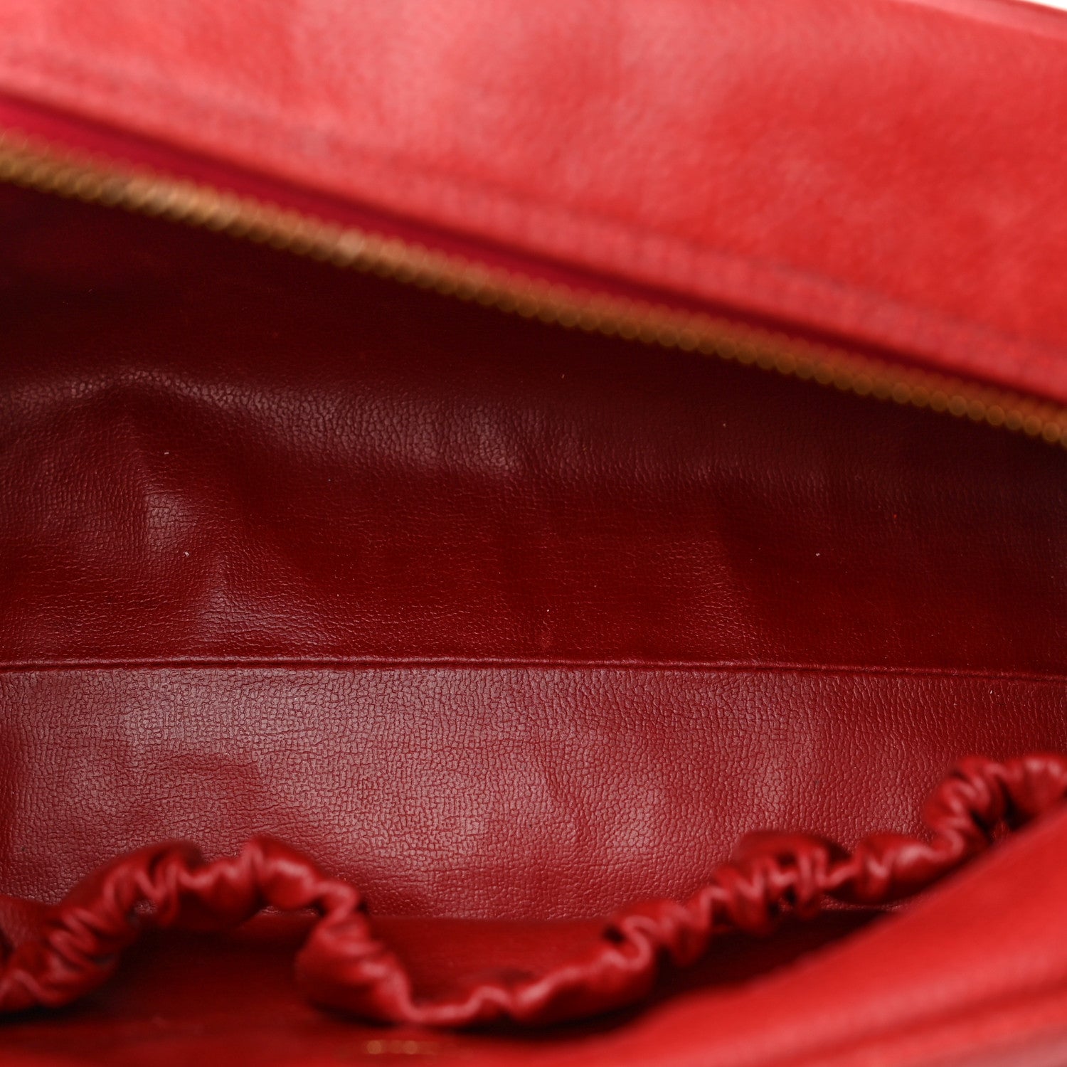 Chanel Caviar Timeless CC Cosmetic Pouch Bag Red 5 of 10