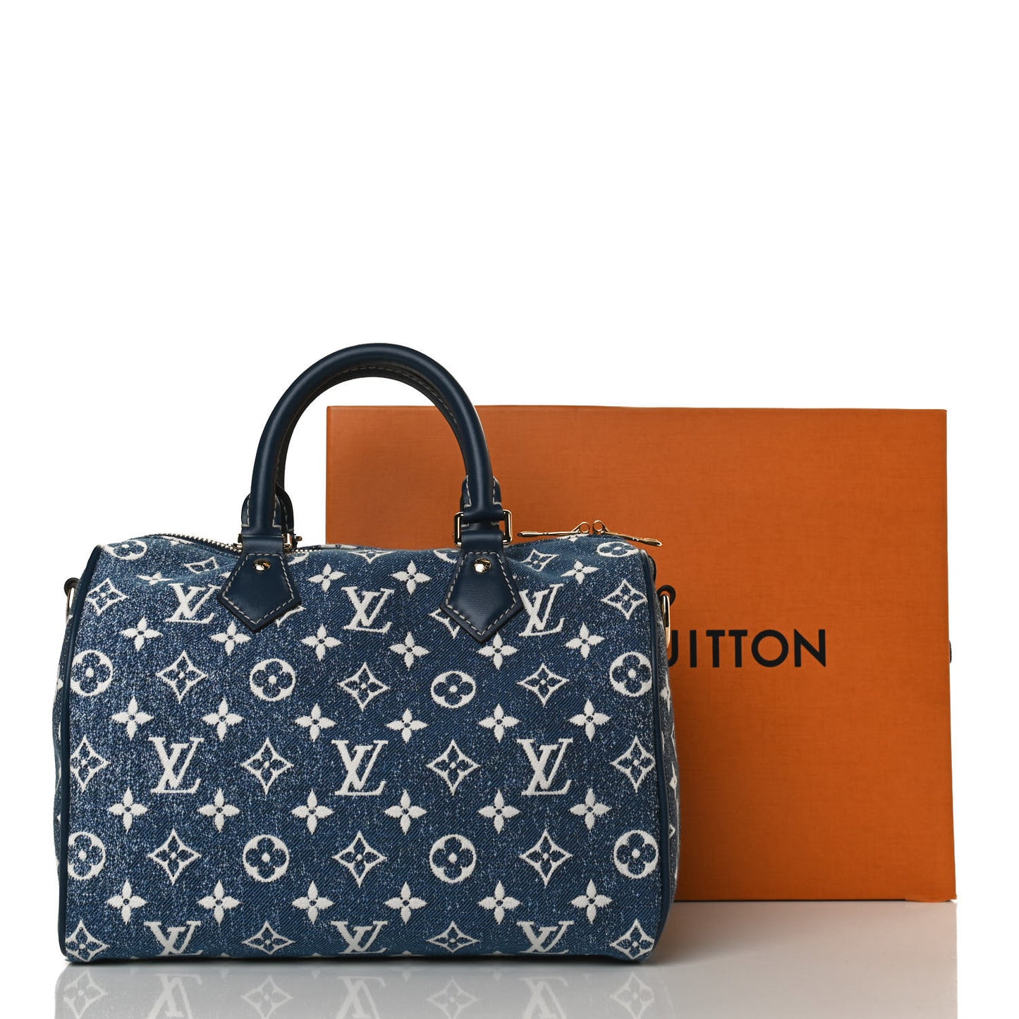 Monogram Jacquard Denim Speedy Bandouliere 25 Bleu
