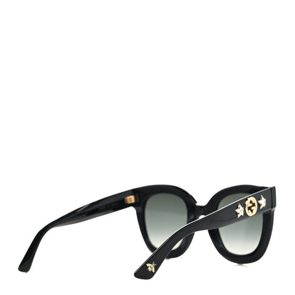 Gucci Acetate Crystal Star Round Frame Sunglasses GG0208S Black 4 of 9