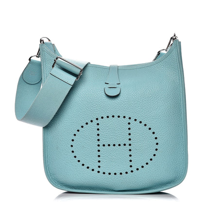 Hermes Taurillon Clemence Evelyne III PM Bleu Atoll 1 of 19