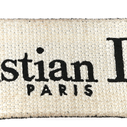 Christian Dior Canvas Embroidered Shoulder Strap Black 9 of 12
