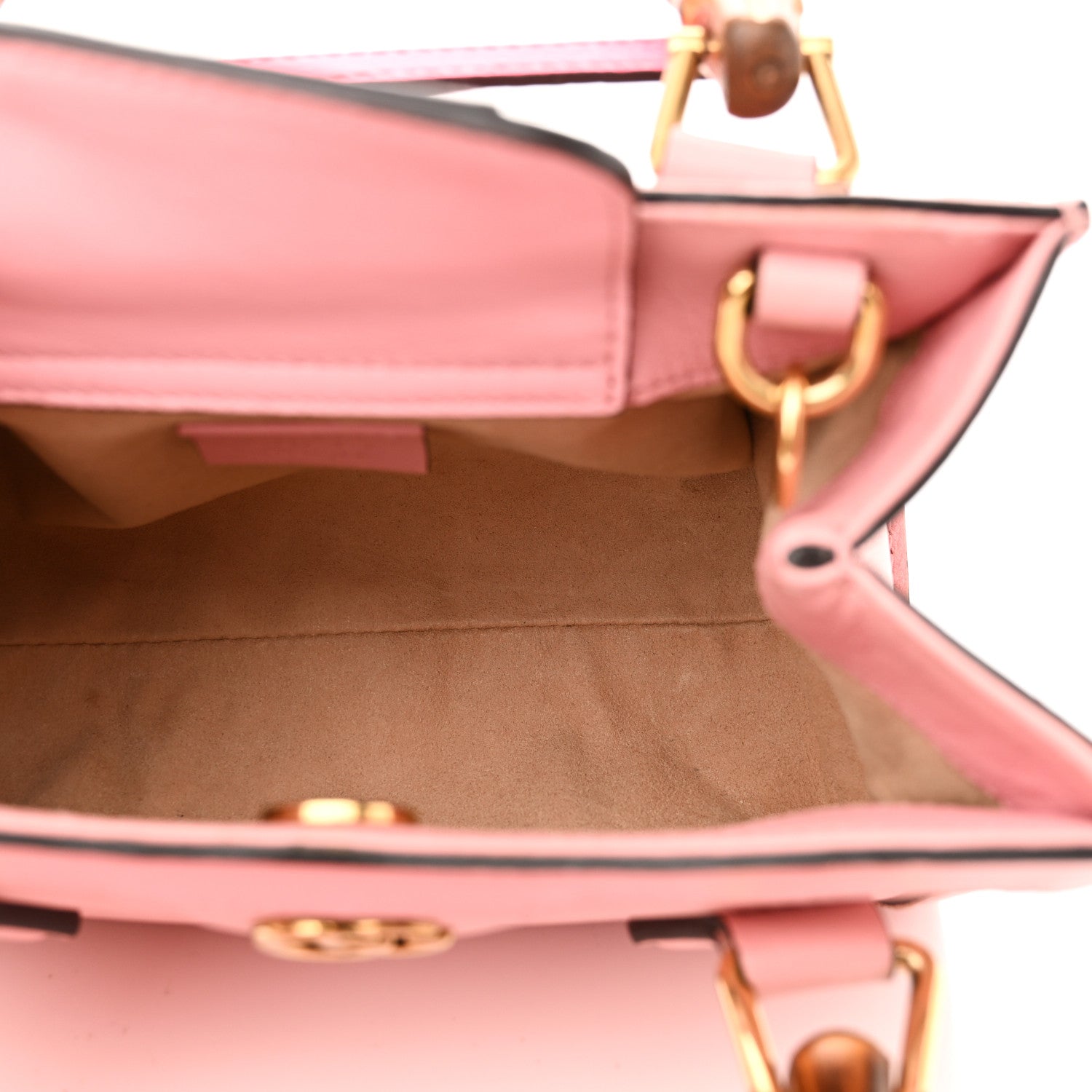 Gucci Wonka Grain Calfskin Mini Diana Tote Bag Wild Rose Fuxia Fluo 5 of 10