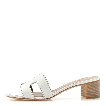 Hermes Calfskin Oasis Sandals 37 White 1 of 9
