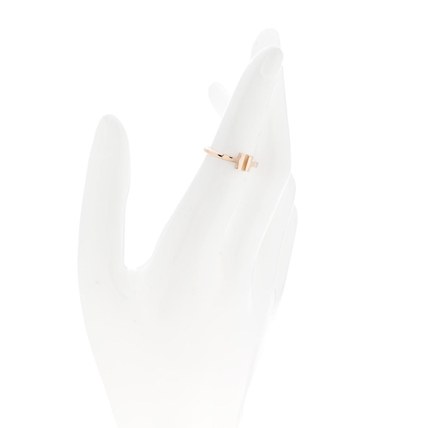 18K Rose Gold T Wire Ring 50 5.5