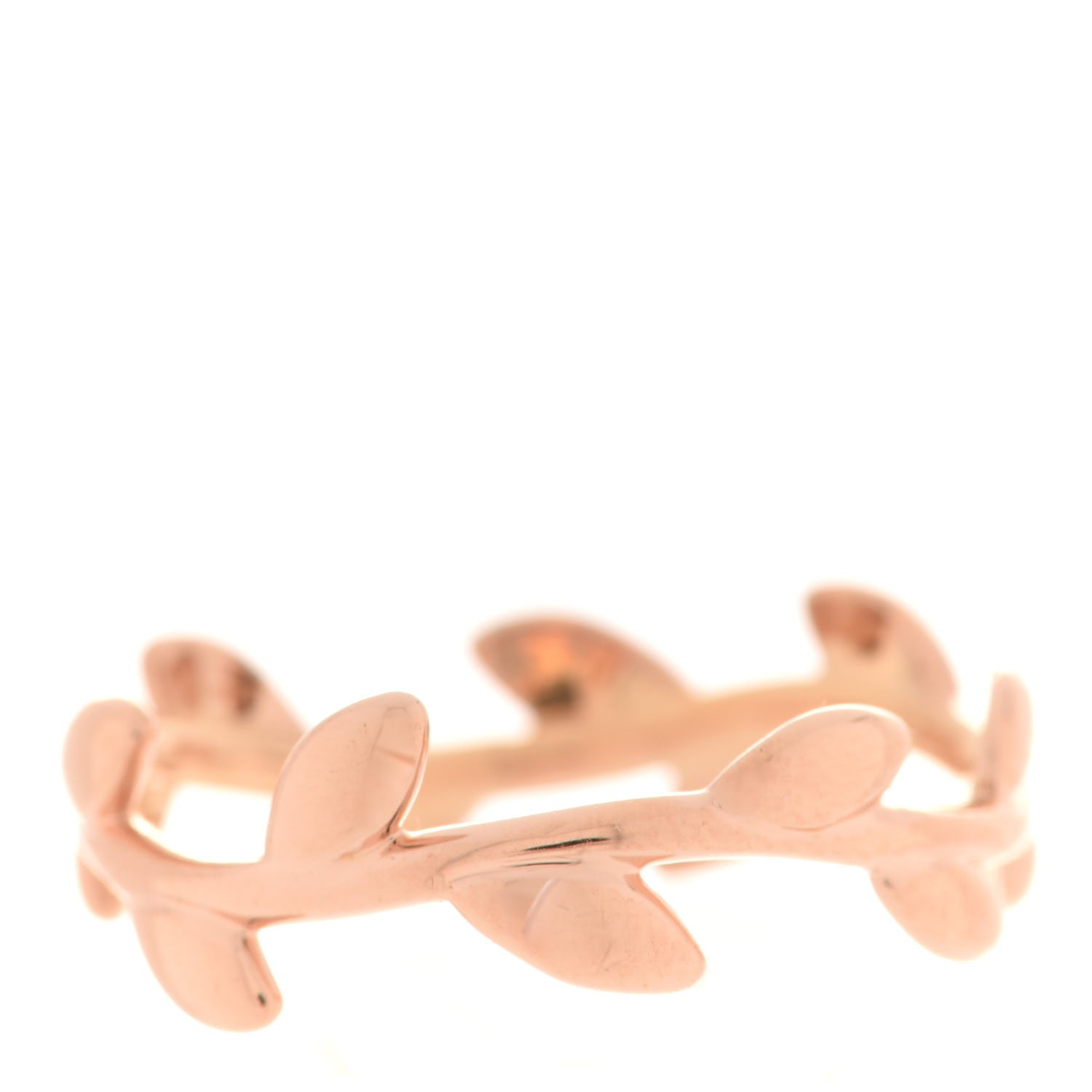 Tiffany 18K Rose Gold Narrow Paloma Picasso Olive Leaf Band Ring 54 7 3 of 4