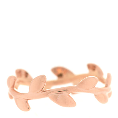Tiffany 18K Rose Gold Narrow Paloma Picasso Olive Leaf Band Ring 54 7 3 of 4