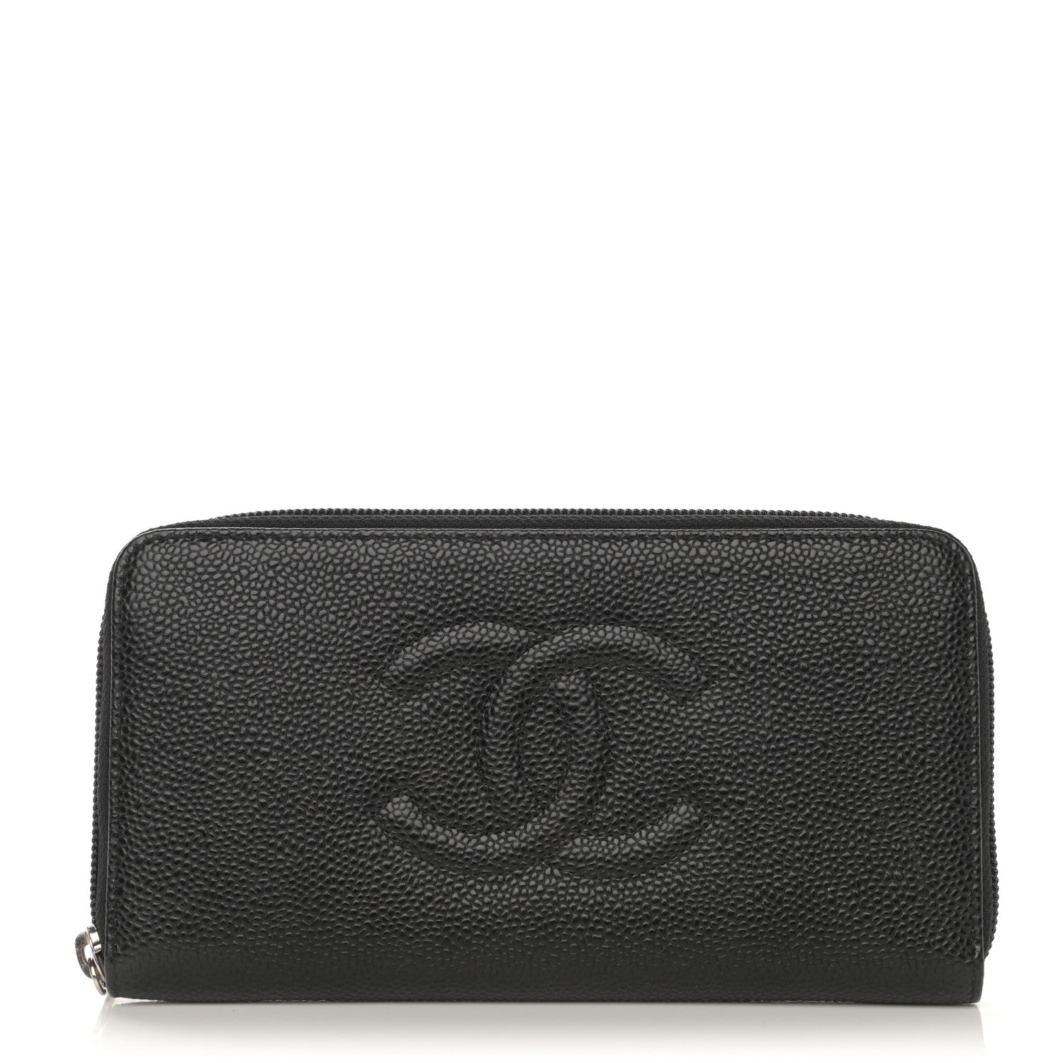 Chanel Caviar Large Timeless CC Zip Around Wallet Black 1 of 9