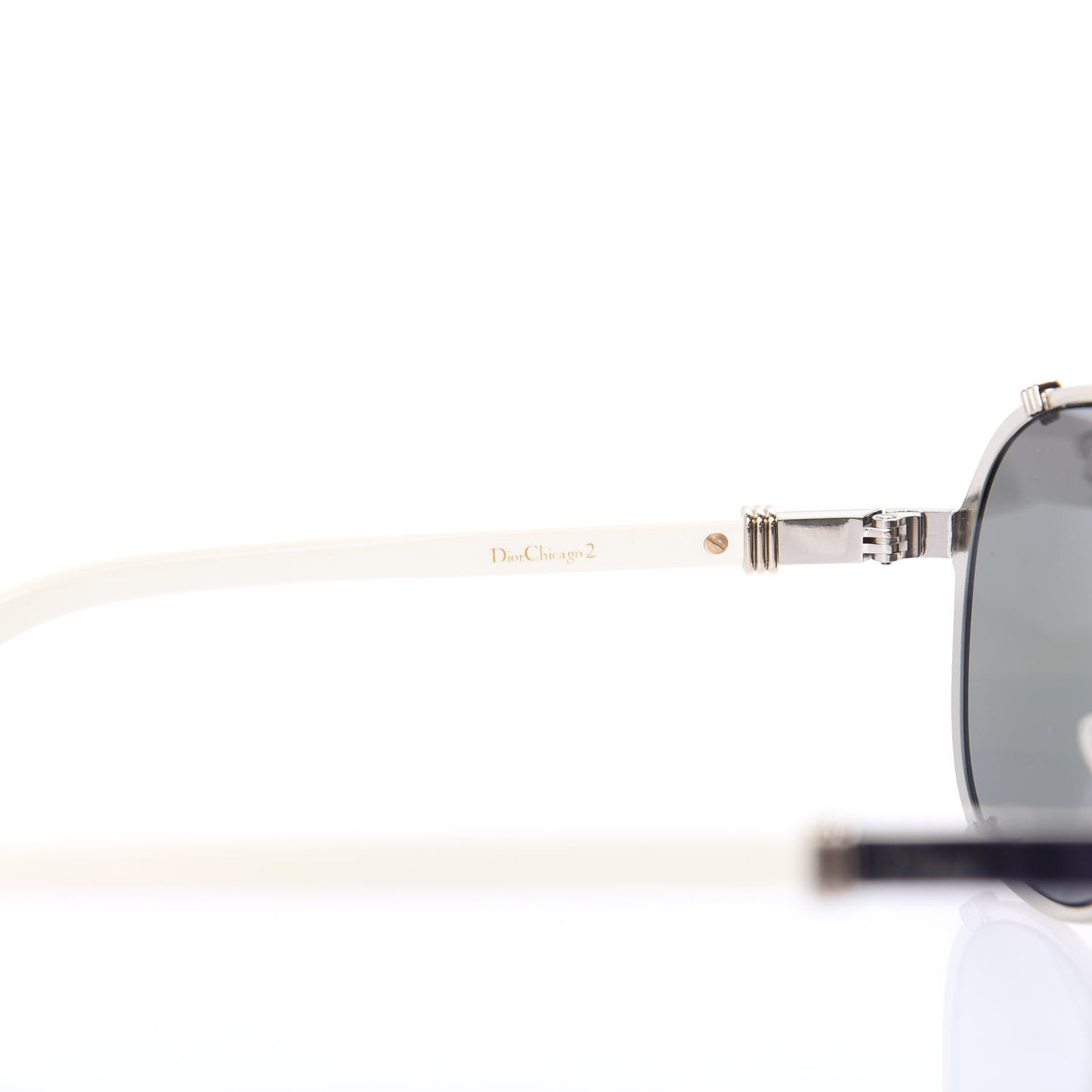 Mirrored Chicago 2 Aviator Sunglasses White Purple
