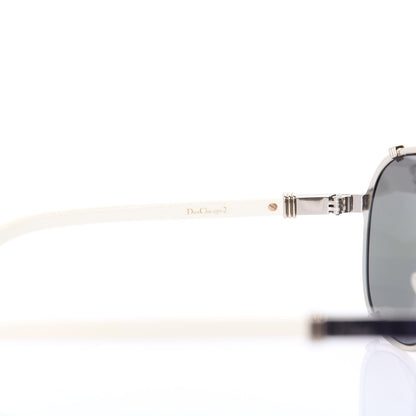 Christian Dior Mirrored Chicago 2 Aviator Sunglasses White Purple 5 of 9