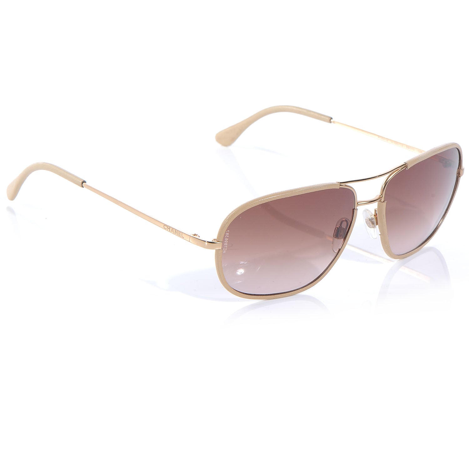 Chanel Aviator Sunglasses Gold 4162Q 3 of 6