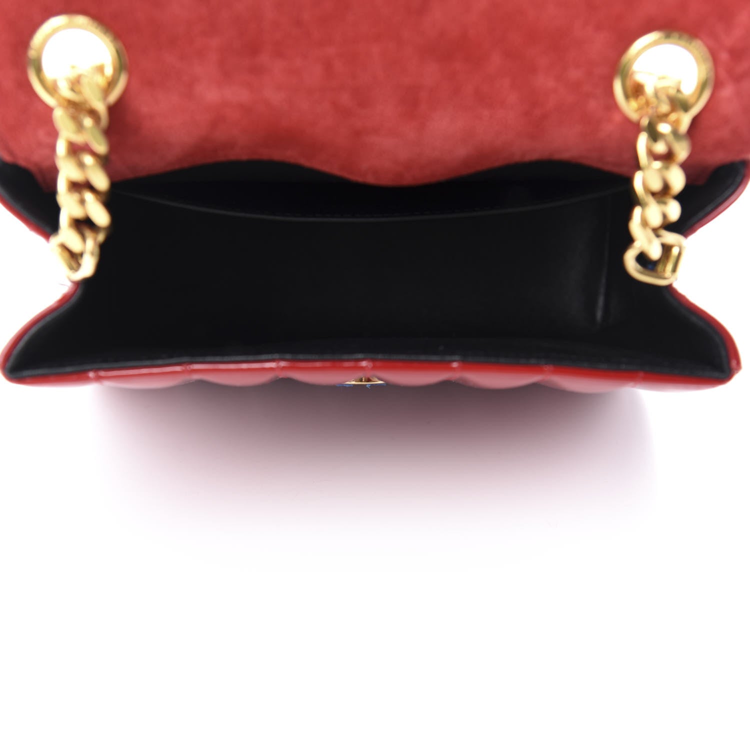Saint Laurent Patent Calfskin Matelasse Monogram Medium Vicky Chain Bag Rouge Eros 5 of 12