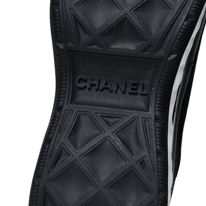 Chanel Velvet Calfskin Mixed Fibers CC Sneakers 38 Black 8 of 10