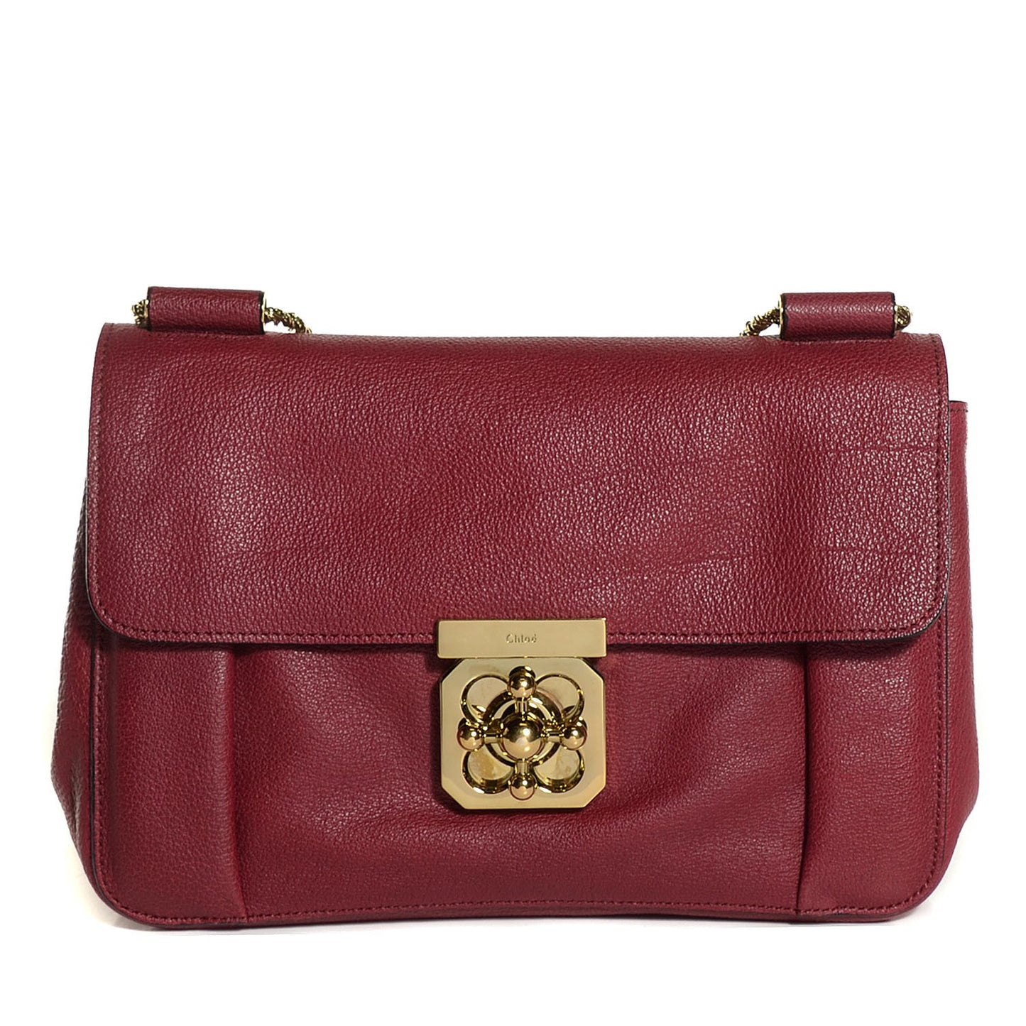 Calfskin Medium Elsie Shoulder Bag Plum Purple