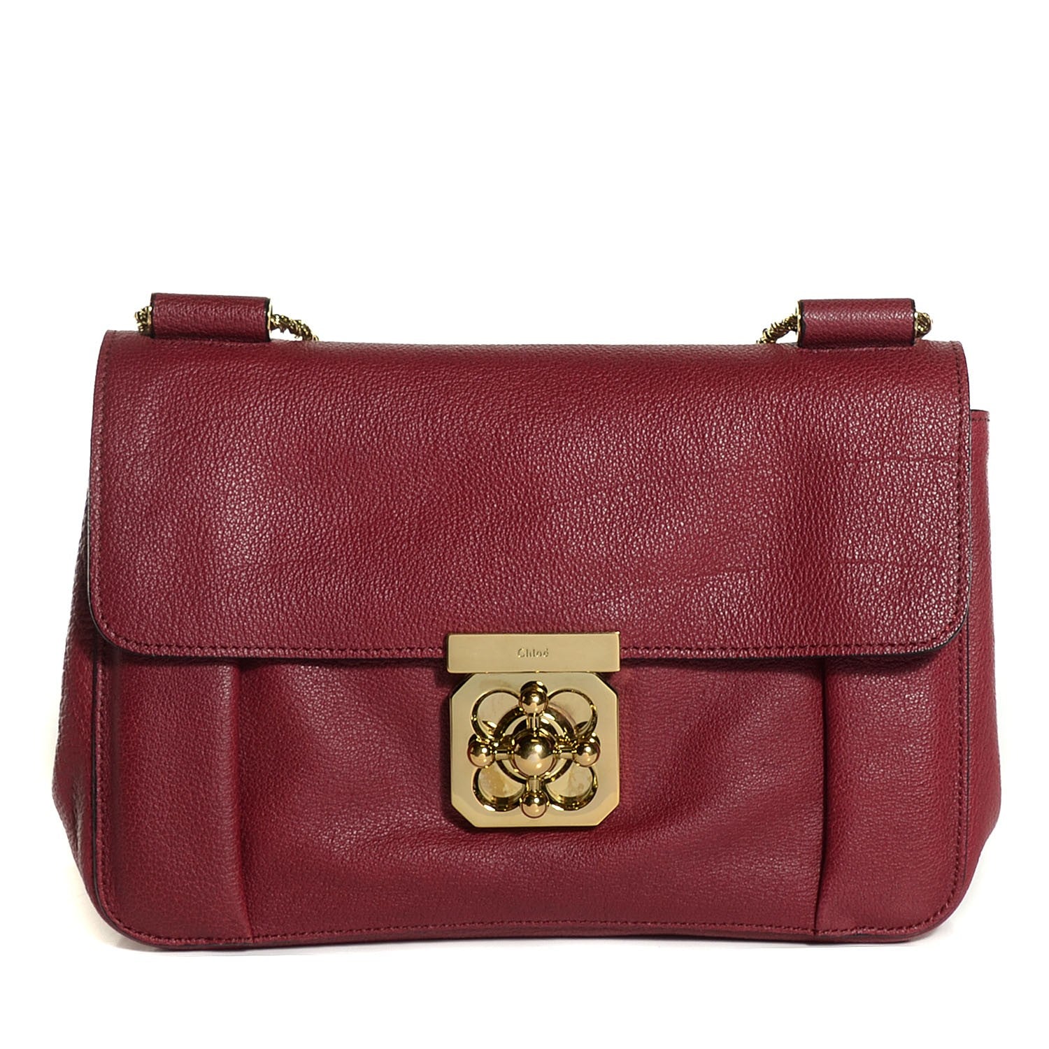Chloe Calfskin Medium Elsie Shoulder Bag Plum Purple 1 of 8