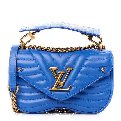 Louis Vuitton LOUIS VUITTON Calfskin New Wave Chain PM Blue Neon 1 of 13