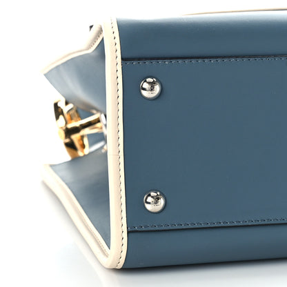 Fendi Vitello Century Normand F is Fendi Bi-Color Small Runaway Satchel Blue Notte Balena 7 of 8