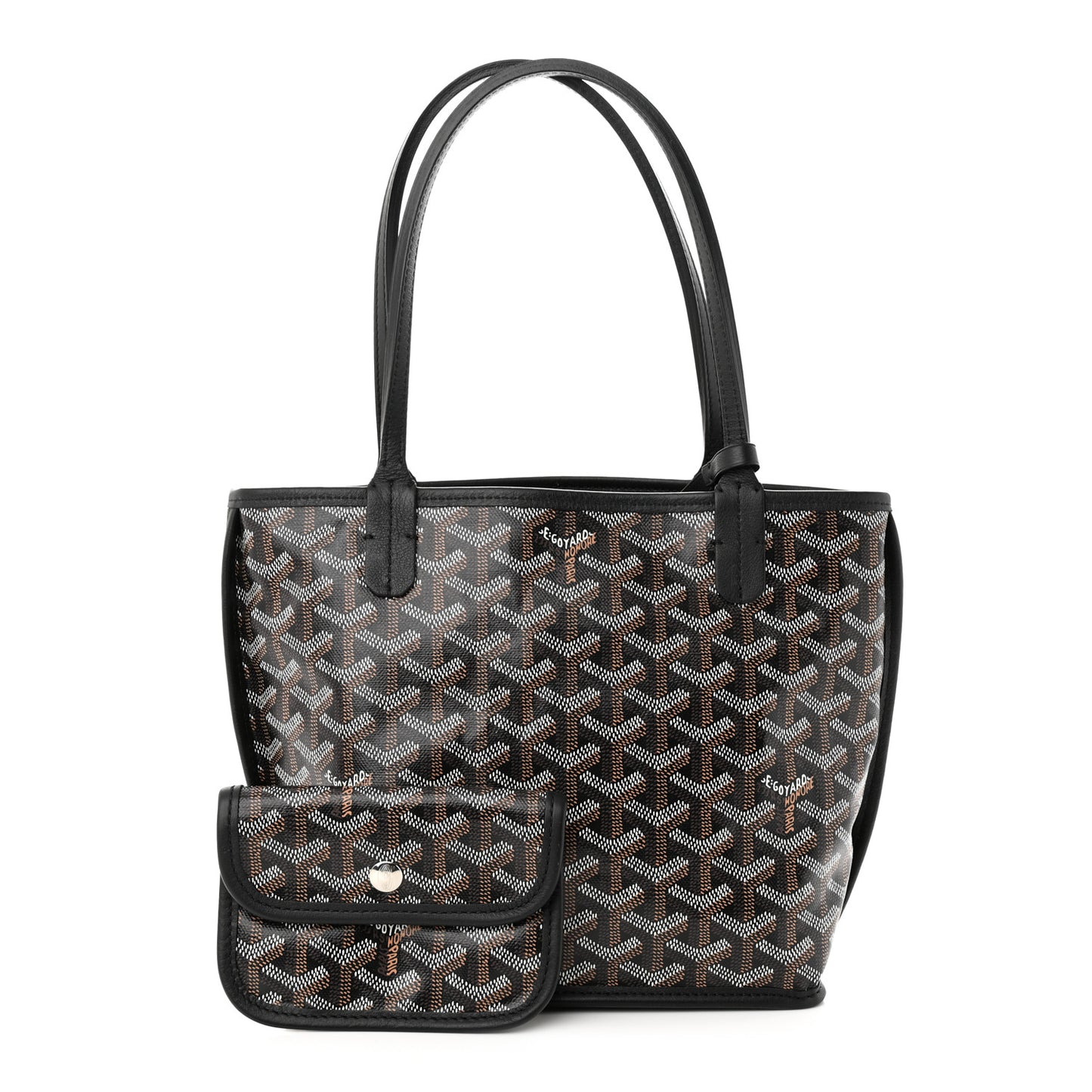 Goyardine Reversible Mini Anjou Black