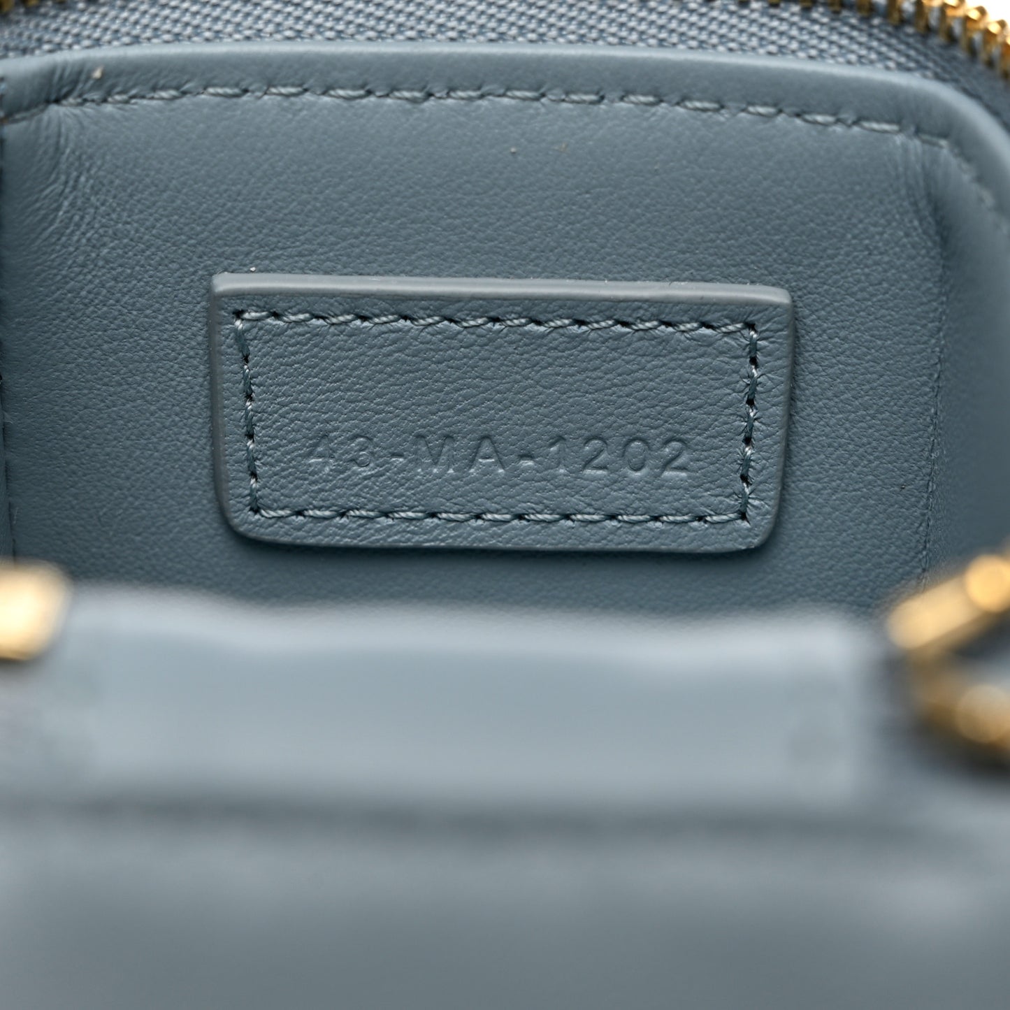 Patent Cannage Cube Wristlet Blue