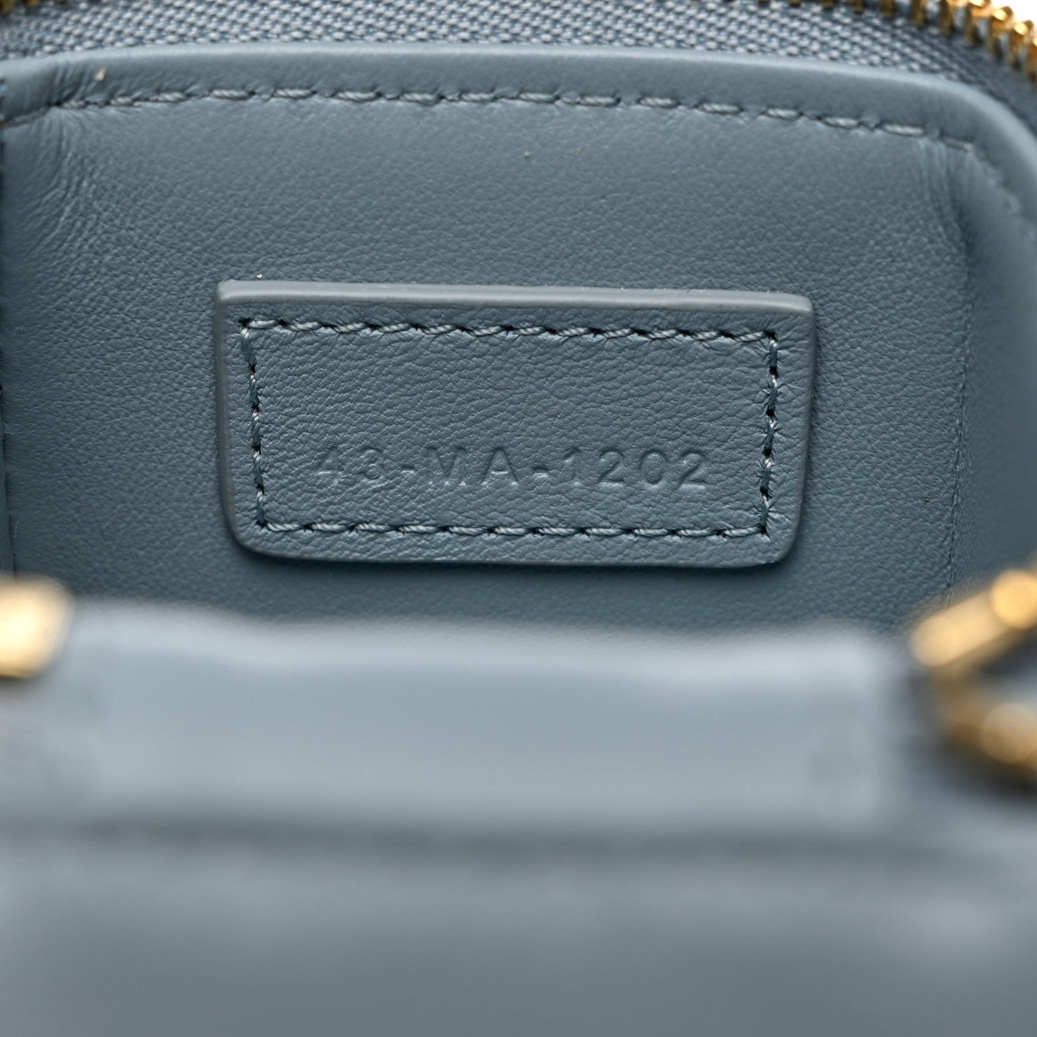 Christian Dior Patent Cannage Cube Wristlet Blue 7 of 10