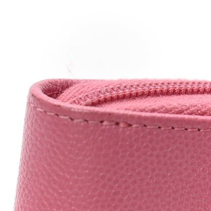 Chanel Caviar Timeless CC Zip Around Coin Purse Pink 7 of 7
